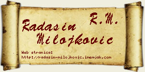Radašin Milojković vizit kartica